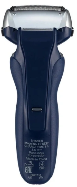 Бритва сетчатая Panasonic ES-RT37 реж.эл.:3 питан.:аккум. синий/серебристый