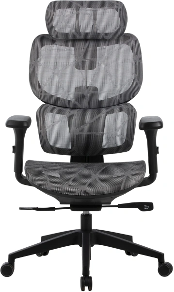 Кресло Cactus CS-MC555-GY черный/серый сетка