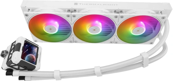 Система водяного охлаждения Thermalright Frozen Warframe 360 ARGB Soc-AM5/AM4/1200/1700/1851 белый 4-pin 29.8dB Al LCD Ret (F-WFRAME-360-WH-ARGB)