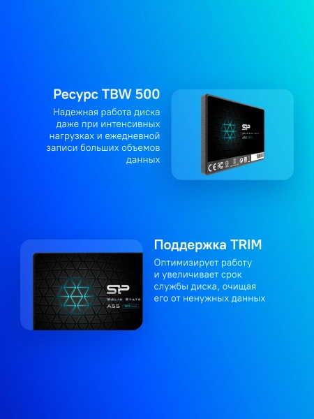 Накопитель SSD Silicon Power SATA III 1Tb SP001TBSS3A55S25 Ace A55 2.5"