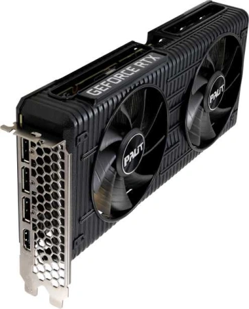 Видеокарта Palit PCI-E 4.0 PA-RTX3060 DUAL OC 12G NVIDIA GeForce RTX 3060 12288Mb 192 GDDR6 1320/15000 HDMIx1 DPx3 HDCP Ret