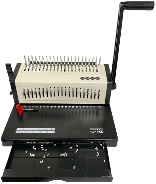 Переплетчик Office Kit B2125N A4/перф.23л.сшив/макс.500л./пластик.пруж. (4.5-51мм)