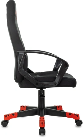 Кресло игровое Zombie 100 черный ткань/эко.кожа крестов. пластик