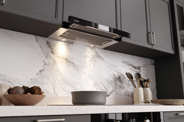 Вытяжка встраиваемая Elikor IG6514MB нержавеющая сталь/черный управление: кнопочное (1 мотор)