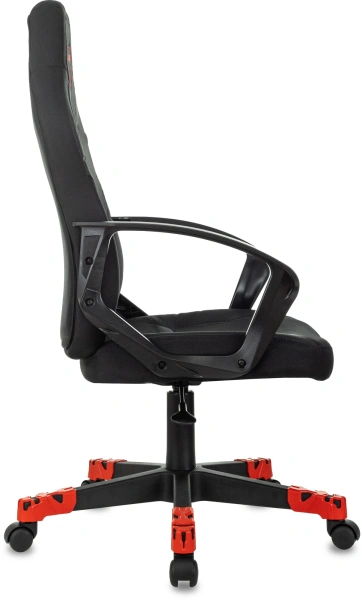 Кресло игровое Zombie 100 черный ткань/эко.кожа крестов. пластик