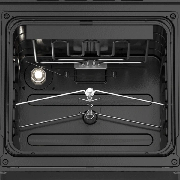 Плита Комбинированная Darina 1D КM 141 308 W белый/черный (стеклянная крышка) реш.сталь