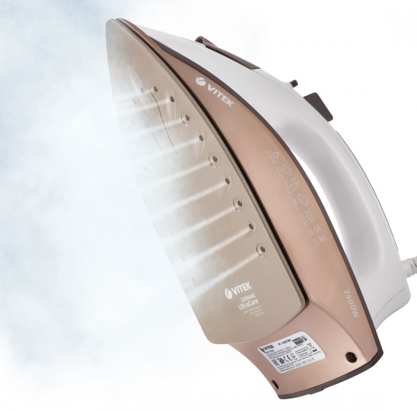 Утюг Vitek 1209-VT-03 2400Вт коричневый/белый