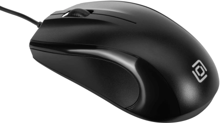 Мышь Оклик 185V2 черный оптическая (1200dpi) USB для ноутбука (3but)