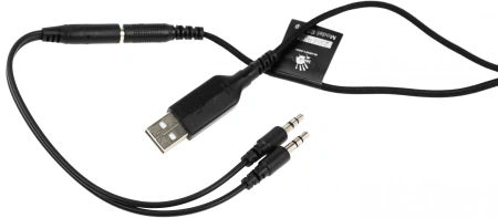 Наушники с микрофоном A4Tech Bloody G575P черный 2м мониторные оголовье (G575P 4PIN+USB/BLACK)