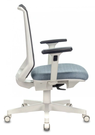 Кресло руководителя Бюрократ EXPERT серый сиденье голубой 38-405 сетка/ткань с подголов. крестов. пластик пластик белый