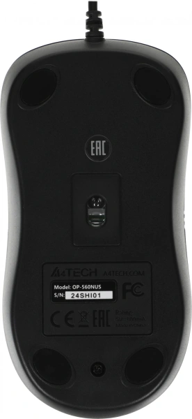 Мышь A4Tech OP-560NUS черный оптическая 1200dpi silent USB 2but