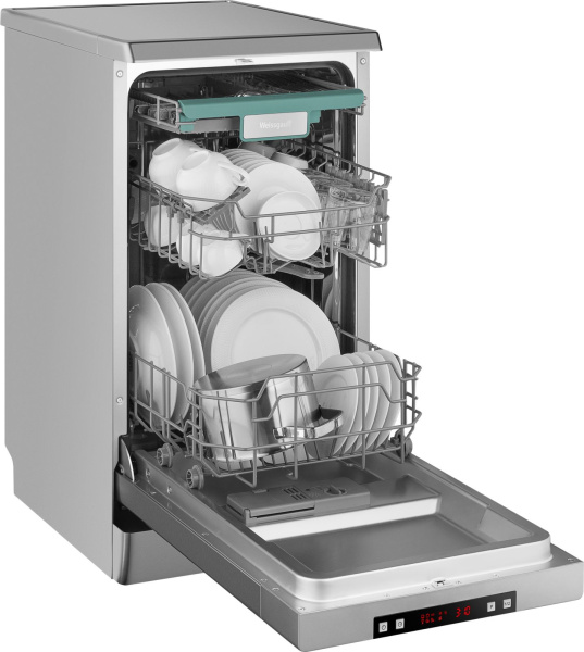 Посудомоечная машина Weissgauff DW 4015 серебристый (узкая)