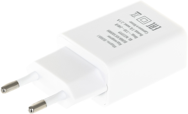 Сетевое зар./устр. Buro BUWA1 10.5W 2.1A USB-A универсальное белый (BUWA10S100WH)
