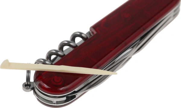 Нож перочинный Victorinox Spartan (1.3603.T) 91мм 12функц. красный полупрозрачный карт.коробка