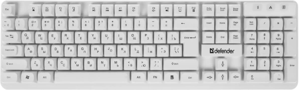 Клавиатура + мышь Defender Milan C-992 клав:белый мышь:белый/красный USB беспроводная Multimedia (45994)