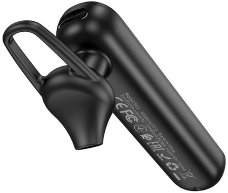 Наушники с микрофоном Hoco E63 черный внутриканальные BT