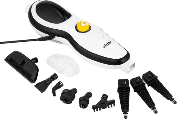 Швабра паровая Kitfort КТ-1045 1500Вт белый/черный