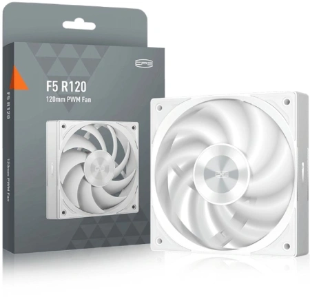 Вентилятор для корпуса PcCooler F5 R120 120х120x25 белый 4-pin 32дБ (F5R120-WHNT1-GL) Ret
