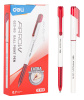 Ручка шариков. Deli Arrow EQ23-RD белый/красный d=0.7мм красн. черн. (1шт)