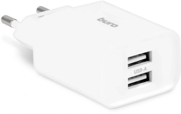 Сетевое зар./устр. Buro BUWE1 10.5W 2.1A 2xUSB универсальное белый (BUWE10S200WH)