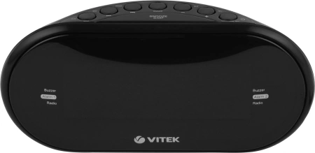 Радиобудильник Vitek VT-6602 черный LCD часы:цифровые AM/FM