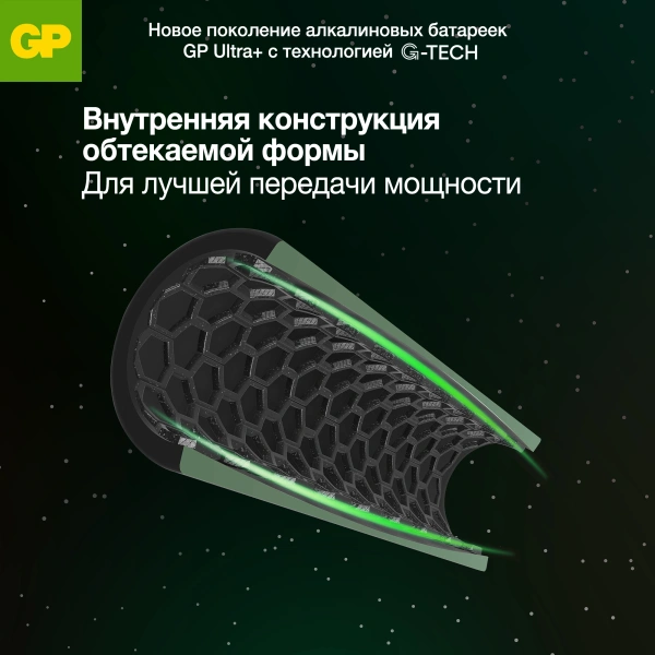 Батарея GP Ultra Plus Alkaline 24AUPA21-2CRSB2 AAA (2шт) блистер