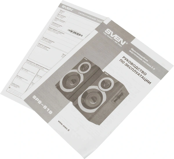 Колонки Sven SPS-619 2.0 черный 20Вт