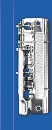 Папка метал.зажим Бюрократ -PZ05CBLUE A4 пластик 0.5мм торц.наклейка синий