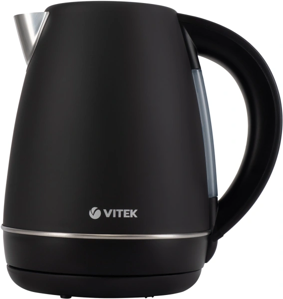 Чайник электрический Vitek VT-1161 1.7л. 2200Вт черный корпус: сталь
