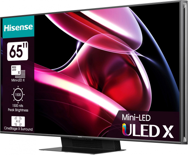 Телевизор LED Hisense 65" 65UXKQ Smart т.серый/4K Ultra HD/DVB-T/120Hz/DVB-T2/DVB-C/DVB-S/DVB-S2/USB