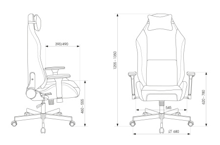 Кресло игровое Knight N1 Fabric розовый Velvet 36 с подголов. крестов. металл