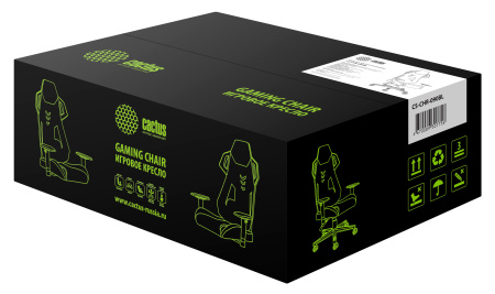 Кресло игровое Cactus CS-CHR-090BL черный эко.кожа/сетка крестов. нейлон