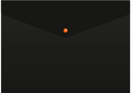 Конверт на кнопке Бюрократ Black Opal BLPK803A4/1 A4 пластик 0.18мм черный (упак.:4шт)