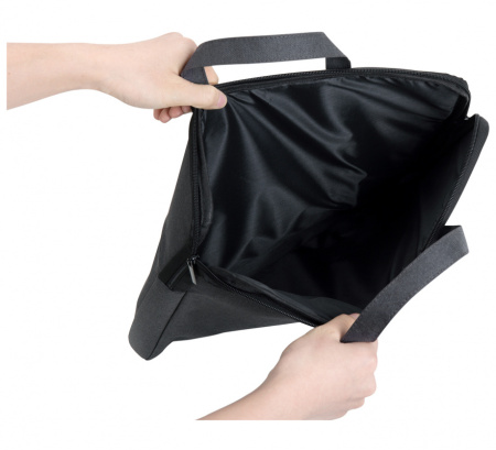 Папка-портфель Deli 5590GREY 1 отдел. A4 текстиль темно-серый