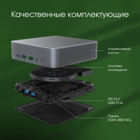 Неттоп Digma Pro Minimax X1 i5 12450H/8Gb/SSD256Gb UHDG/W11Pro/серый