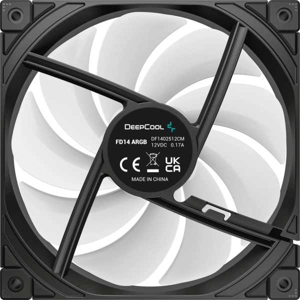 Вентилятор для корпуса Deepcool FD14 ARGB 140х140x25 черный 4-pin 25.6дБ (R-FD14-BKAPN1-G) Ret
