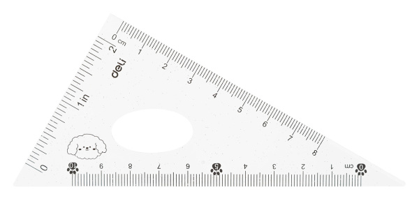 Набор линеек Deli MiYou EH657 пластик дл.15см ассорти компл.:лин.15см./треуг.2шт./трансп. пластиковый пакет с европодв.