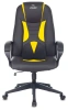 Кресло игровое Zombie 8 черный/желтый эко.кожа крестов. пластик