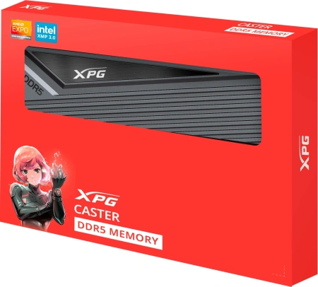 Память DDR5 2x16GB 6400MHz A-Data AX5U6400C3216G-DCCAGY XPG Caster RGB RGB RTL PC5-51200 CL32 DIMM 288-pin 1.1В kit single rank с радиатором Ret