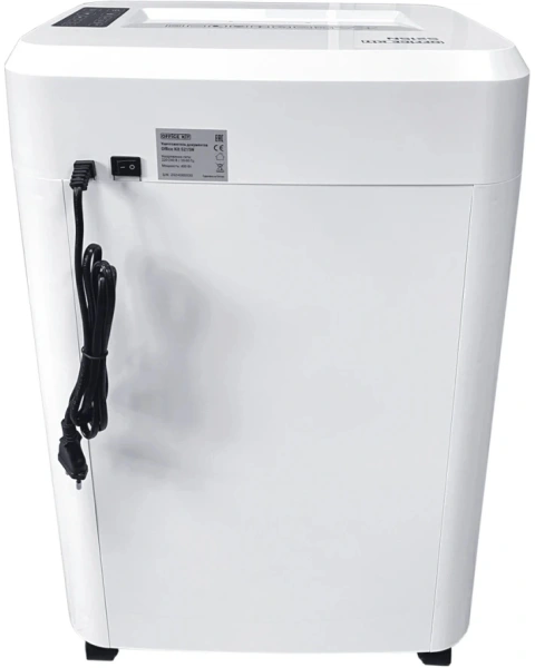 Шредер Office Kit S243N 3,9х38 белый (секр.P-4) фрагменты 35лист. 35лтр. скрепки скобы пл.карты CD