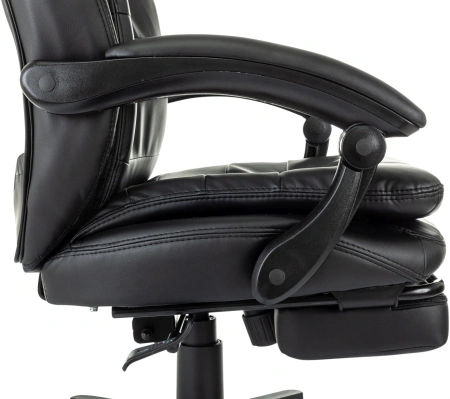 Кресло руководителя Бюрократ T-9950MSG-F черный эко.кожа крестов. пластик подст.для ног