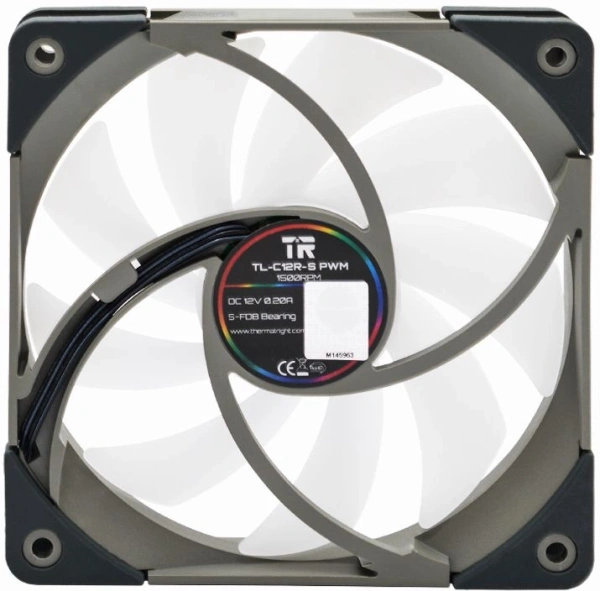 Вентилятор для корпуса Thermalright TL-C12R-S Reverse ARGB 120х120x25 черный 4-pin 25.6дБ Ret