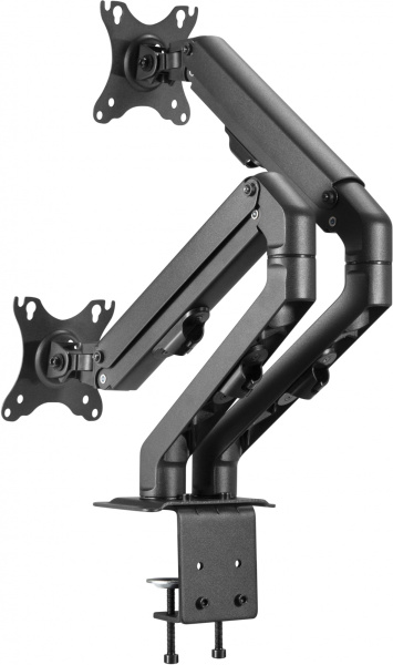 Кронштейн для мониторов Ultramounts UM729 черный 17"-27" макс.7кг крепление к столешнице поворот и н