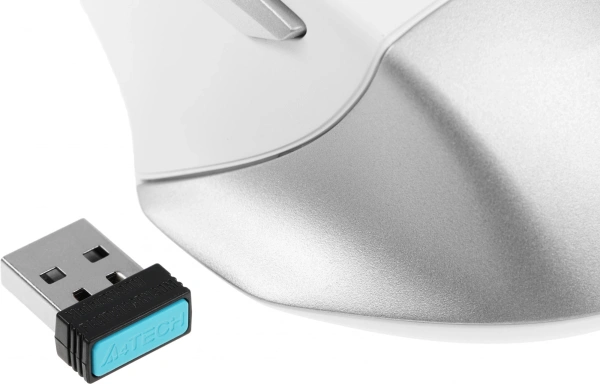 Мышь A4Tech Fstyler FB35 белый/серый оптическая (2000dpi) беспроводная BT/Radio USB для ноутбука (6but)