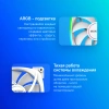 Вентилятор для корпуса Montech AX140 ARGB 140х140x25 белый 4-pin 27.9дБ (AX140 PWM WHITE) Ret