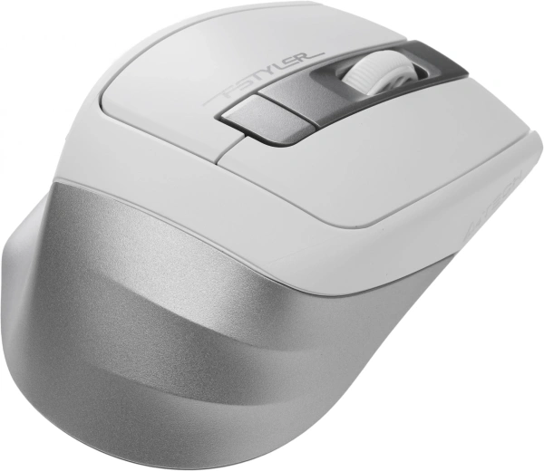 Мышь A4Tech Fstyler FG35S серебристый/белый оптическая 2000dpi silent беспров. USB 5but (FG35S USB SILVER)