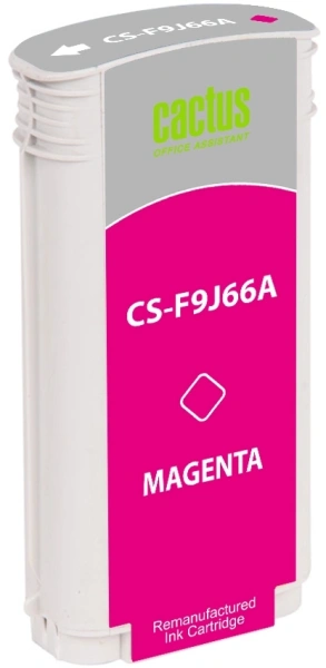 Картридж струйный Cactus CS-F9J66A 728XL пурпурный (130мл) для HP DJ T730/T830