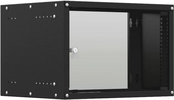 Шкаф коммутационный NTSS Lime (NTSS-WL9U5545GS-BL) настенный 9U 550x450мм пер.дв.стекл несъемн.бок.п