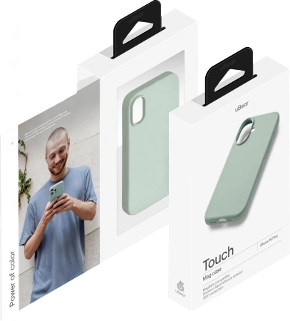 Чехол (клип-кейс) uBear для Apple iPhone 16 Plus Touch with MagSafe мятный (CS418CM67TH-I24M)