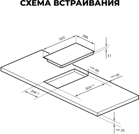 Варочная поверхность Lex EVH 320A BL черный